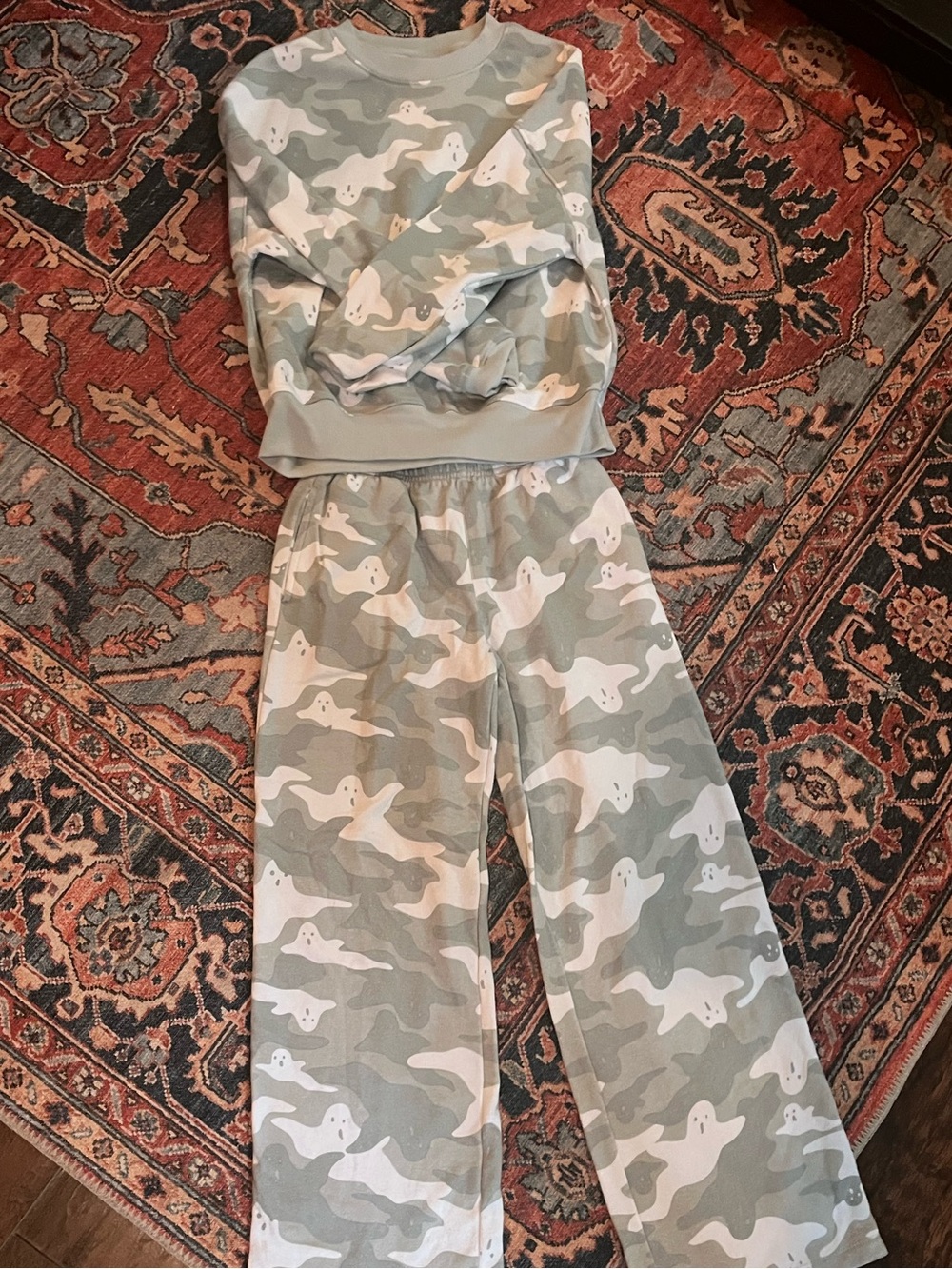 Target Green and White Ghost Camo Kids Pajama Set